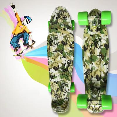 China New Design Durable Waffle 22 Inch Plastic Fish Style Kids Skateboard For Outdoor for sale