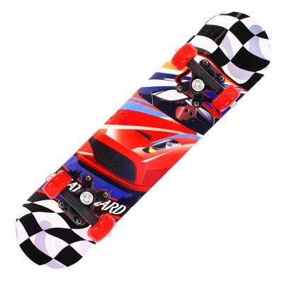 China Fashion Personality RTS Double Kick 17 Inch 7 Layers Maple Full Board Skateboard Skateboard For Kids Beginner for sale