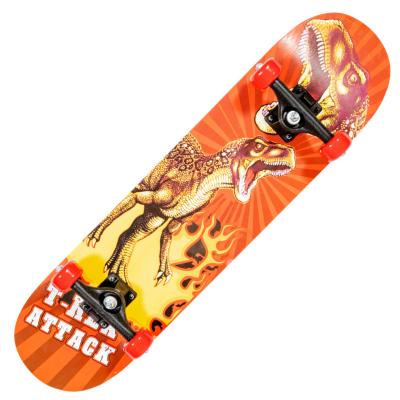 China Fashion Personality Drop Shipping Durable Aluminum Alloy Baking Bracket 28 Inch Round Cover 7 Layers Maple Kids Full Board Skateboard Skateboard for sale