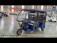 Open Electric Passenger Tricycle 1500W 6 Seats Single Horn For Adults