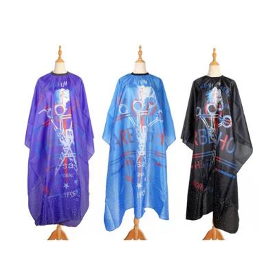 China Waterproof Design Hairdresser Apron For Clients Cute Barber Salon Capes Polyester Taffeta Capes for sale