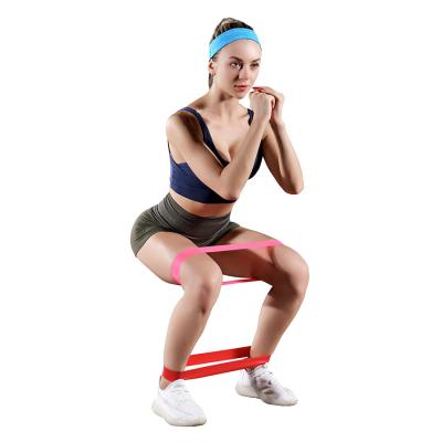 China Yoga Hip Glute Resistance Loop Anti Slip Booty Band Elastic Comfy Adjustable Cloth Thighs Fitness Exercise Workout Equipment for sale