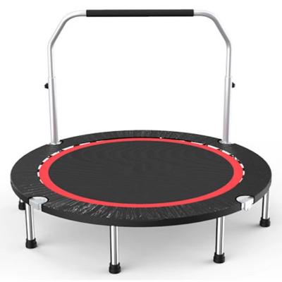 China Without Protective Net 41 Inch Black Foldable Fitness Trampoline Indoor Trampoline With Stability Bar for sale