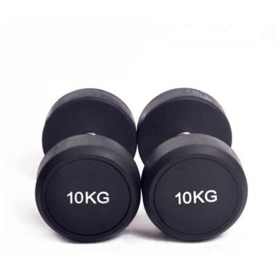 China Home Use Hex Round Head Rubberized Dumbbell Set Multilayer Electroplating Dumbbell for sale