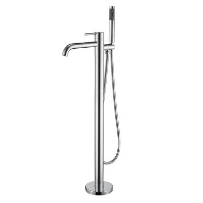 China Chrome Free Modern New Design Slide Bar Plated Freestanding Bathtub Faucet for sale