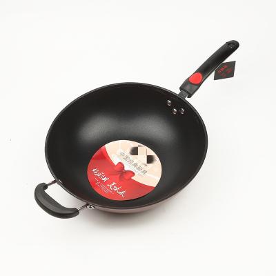 China Durable High Quality Traditional Handmade Wok Iron Pan Non-Coating Gas Cooker Non-Stick Cookware for sale