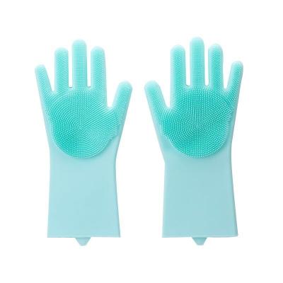 China Sponge Rubber Wash Dish Scrubber Magic Gloves Kitchen Tools Silicone Dish Cleaning Scrubber Dish Wash Sponge Rubber Scrub Gloves Kitchen Cleaning for sale