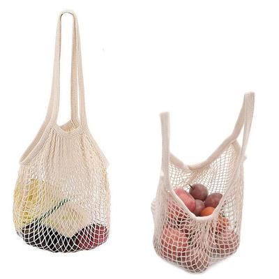 China Reusable Mesh Storage Bag Portable Shopping Bag Net Fruit Vegetable Kitchen Handbag for sale