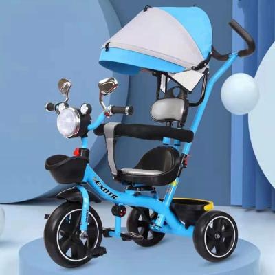 China Ride On Toy Hot Sale 3 Wheel 4 In 1 Kid Tricycle For Kids With Push Handle for sale