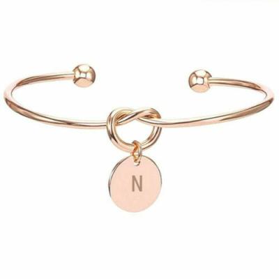 China Eco Personalized Bracelet Initial Knot Monogram Bridesmaid Bracelet 26 Letter SP780 for sale