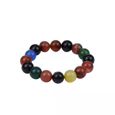 China BOHEMIA Handmade Wholesale Colored Agate Beaded Bracelet Genuine Natural Stone Agate Beads Bracelet for sale