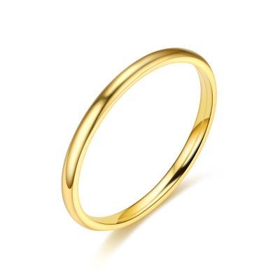 China TRENDY 2mm Stainless Steel Thin Popular Jewelry Couples Ring Sweet Ring For Women And Men Y350 for sale