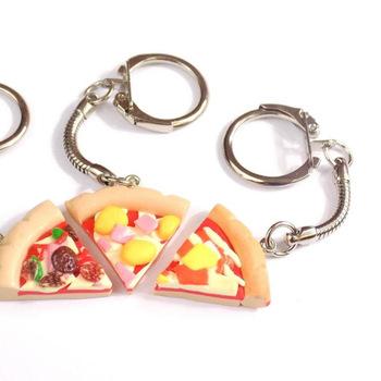 China Plastic food key chain/key chain can be engraved pizza key chain SE902 for sale