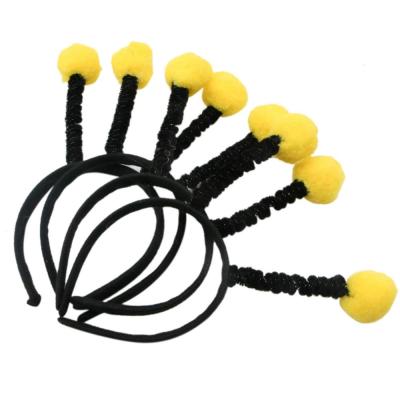 China Fashionable Pom Pom Boppers Bee Headband Antenna Headband for Kids SA3579 for sale