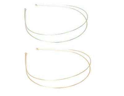 China Luxury Gold Silver Double Row Wire Alice Hair Band Headband Wedding Bridal Headband SE209 for sale