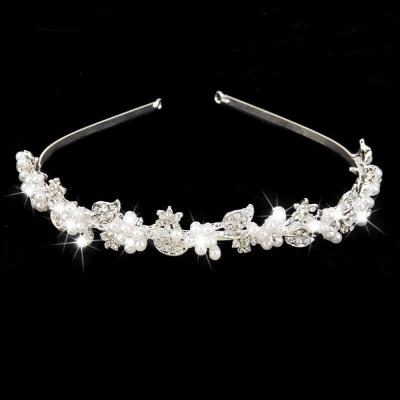 China Fashion Bridal Headband Tiara Hair Accessories Rhinestone and Pearl Wedding Headband Bride SA4515 for sale