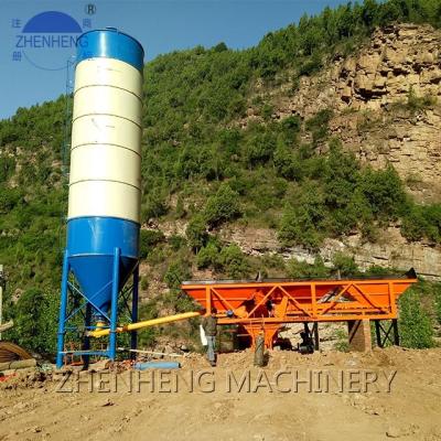 China concrete mixing factory cement station hzs50 hoist 50m3h concrete batching plant for sale