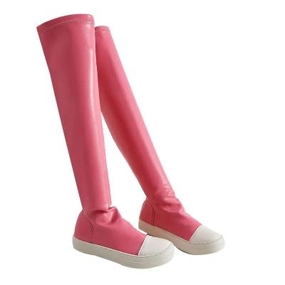 China Wholesale Anti-slippery Autumn Winter Fashion Ladies Casual Mid Long Tube High Over The Knee Shoes Platform Thick Soled Women's Boots for sale