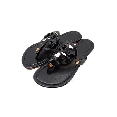 China Cushioning Custom Famous Brands Spring Summer Women Designer Slides Slippers Flat Sandals for sale