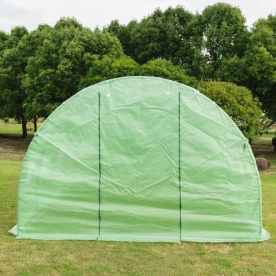 China Stable Structure Easily Assembled Agricultural Aluminum Winter Vegetable Tunnel Green Houses Steel Frame Hot Galvanized Plastic Sheet Single Span Greenhouse for sale