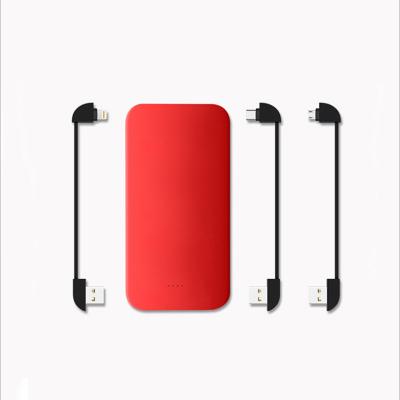 China Fast Charging Support Mobile Power Supply Comes With Cables 10000 MAH Style Hot Customizable Logo Portable Power Bank For Cell Phones for sale