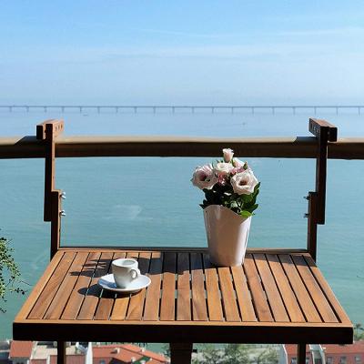 China New Design Modern Modern Balcony Hanging Outdoor Bamboo Folding Laptop Desk Coffee Table for sale