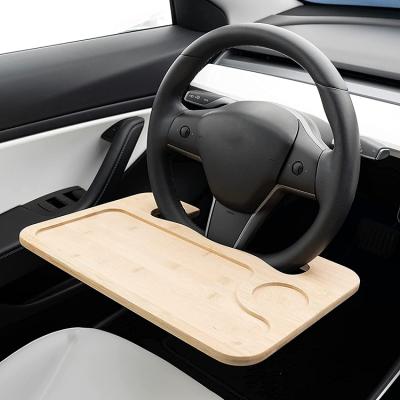 China Brief & Simple high quality bamboo desktop color steering wheel bamboo tray for eating laptop for sale