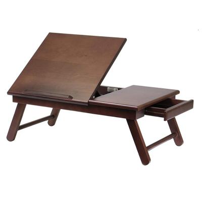 China Foldable Books Tray Table Bamboo Laptop Desk Custom Made Bamboo Wooden Computer Desk_portable Bed Breakfast (Size) Adjustable for sale