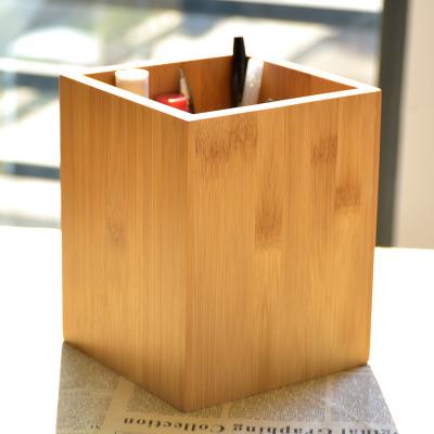 China New High Quality Desk Pen Pencil Holder Pen Holder Purpose Use Pencil Cup Pot Stand Bamboo Wood Desk Pen Pencil Holder Stand Multi for sale