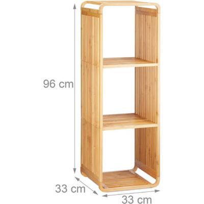 China Multifunctional Bamboo Freestanding Organizer Stocked High Quality 3-Tier Shelf Bathroom Rack for sale