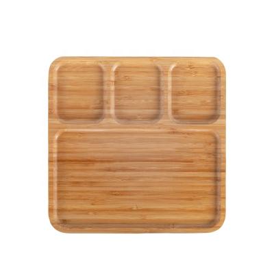 China Sustainable Place 5 Lots Of MDF Bamboo Bottom Serving Tray Tea Bamboo Tray for sale