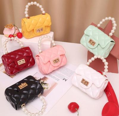 China 2021 Wholesale New Candy Colored PVC Mini Jelly Purse Shoulder Crossbody Clutch Bag High Quality Women Handbags for sale