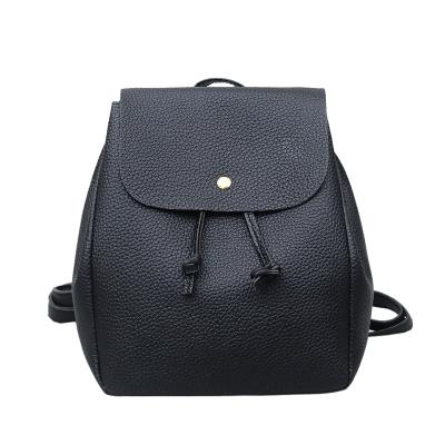 China 2021 Pure Color Of New Arrival Clemence Leisure Bag For Girls Anti-theft Women's Small Double Black Backpack for sale