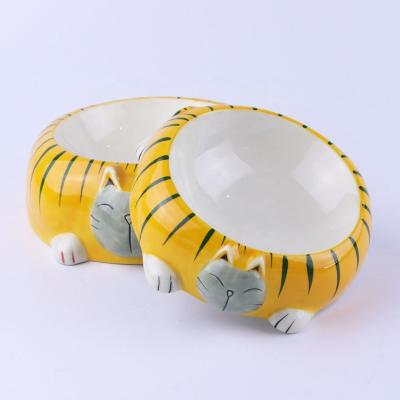 China Factory Direct Sale OEM Sustainable White Ceramic Dog Pet Food Water Feeder Bowl Custom Made For Dogs Cats for sale