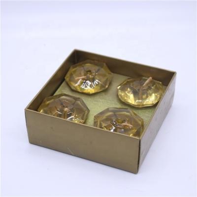 China Unique Design Diamond Shape Art Small Tealight Scented Candle For Gift for sale