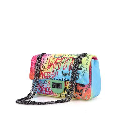 China 2021 Fashion Women's Handbag Graffiti Bags Lady Handbags China Factory Wholesale Purse and Handbags On Sale Designer for sale