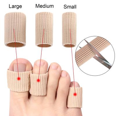 China Open Finger Cuttable Toe Tubes Sleeve Protectors from Toe Elastic Fabric for Corns, Calluses and Blisters for sale