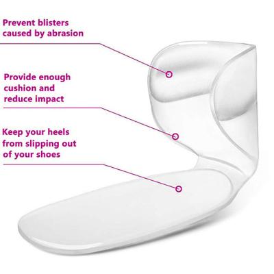 China Shock Absorption Heel Cushion Inserts Reusable Soft Shoe Inserts Heel Cushion Pads Foot Care Protector Grips Loose Liners Shoes for sale