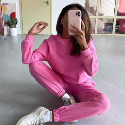 China New Arrival Spring Casual Women Stacked Joggers Sweatpants Set Sweatpants Women 2 Piece Pants Set for sale