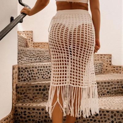 China Sustainable Boho Style Crochet Knitting Skirt Hand Knitting Skirt for sale