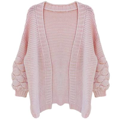 China Wholesale Women Anti Shrink Long Sleeve Sweater Knit Loose Open Front Sweater Cardigans for sale