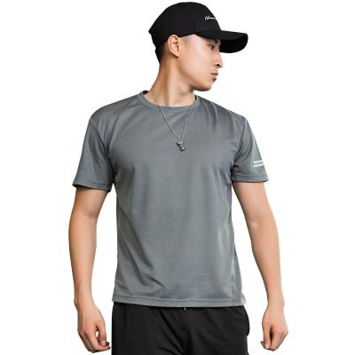 China Anti-Wrinkle Classic Popularity Loose Short Sleeves Men's Round-Neck 100% Polyester Net T-Shirts for sale