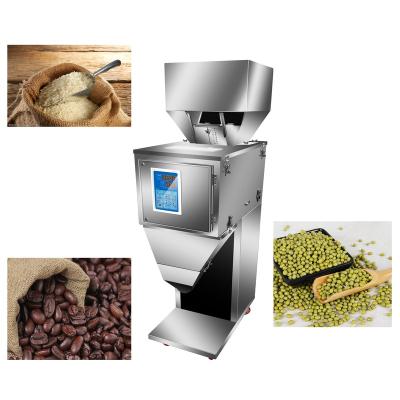 China Small Food Rice Sugar Rubs Corn Spice Salt Coffee Particle Granule Grain Powder Weighing And Filling Machine Semi Automatic for sale