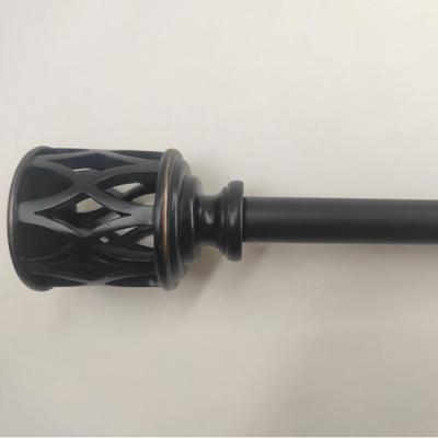 China Eco - Friendly Traditional Window Curtain Accessories Core Poly Finial GLOBE Dark Curtain Rod for sale