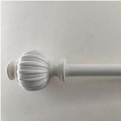 China Factory Wholesale Eco - Friendly Curtain Rod End Finial White Color Decorative Curtain Rods Directly for sale