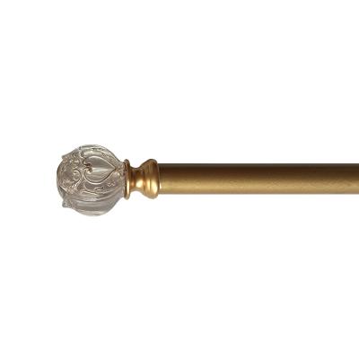 China Best Selling Durable Wholesale Metal Clear Finial Poly Curtain Rod for sale