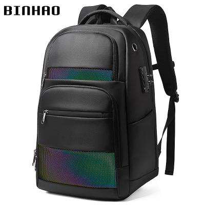 China High Capacity BINHAO Men's High Capacity Travel Backpack Men's Korean Fashion Trend High School Student Schoolbag Travel Backpack for sale