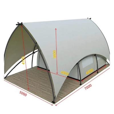 China Reusable outdoor luxury hotel style hut tent triangle house tent waterproof and sunscreen for sale