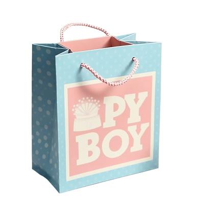 China Competitive Price ChinaManufacture Baby Shower Candy Box Baby Boy Girl Gift Recyclable Paper Bag for sale