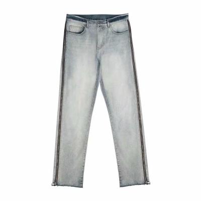 China Plain QUICK DRY Custom Zipper Blue Top Jeans for sale